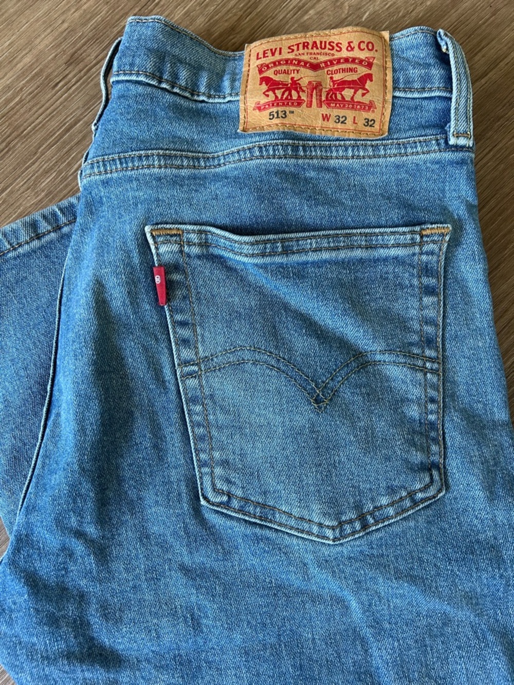 Levi's Light Blue Straight Jeans with Red Tab
